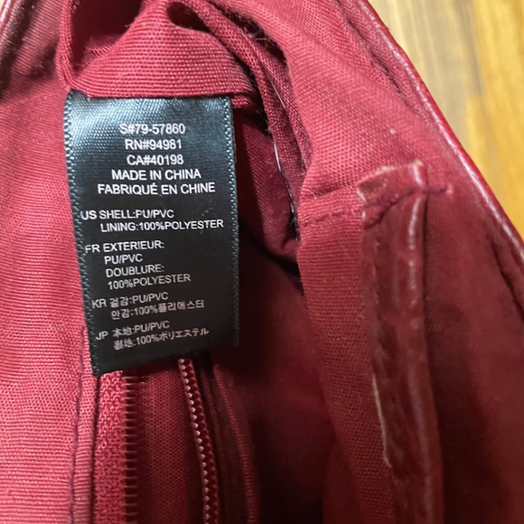 Vintage Mini Handbag Burgundy - Picture 12 of 15